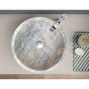 Gray Onyx Vessel Sink Polished 16 Inch Round Countertop Bathroom