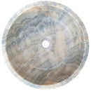 Gray Onyx Vessel Sink Polished 16 Inch Round Countertop Bathroom