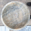 Gray Onyx Vessel Sink Polished 16 Inch Round Countertop Bathroom
