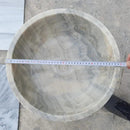 Gray Onyx Vessel Sink Polished 16 Inch Round Countertop Bathroom
