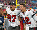 Tom Brady & Rob Gronkowski Super Bowl LV Champions Tampa Bay Buccaneers 8" x 10" Football Photo by Dynasty Sports & Framing