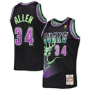 Ray Allen Milwaukee Bucks Mitchell & Ness Black Reload 2.0 Hardwood Classics Swingman Jersey by Dynasty Sports & Framing
