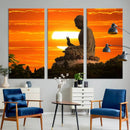 Buddha Statue at Sunset Canvas Print by MyGreatCanvas | Canvas Wall Art Prints | Photo Prints & Wall Decor