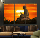 Buddha Statue at Sunset Canvas Print by MyGreatCanvas | Canvas Wall Art Prints | Photo Prints & Wall Decor