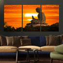 Buddha Statue at Sunset Canvas Print by MyGreatCanvas | Canvas Wall Art Prints | Photo Prints & Wall Decor