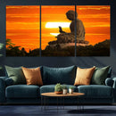 Buddha Statue at Sunset Canvas Print by MyGreatCanvas | Canvas Wall Art Prints | Photo Prints & Wall Decor