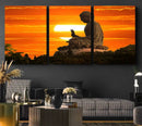 Buddha Statue at Sunset Canvas Print by MyGreatCanvas | Canvas Wall Art Prints | Photo Prints & Wall Decor