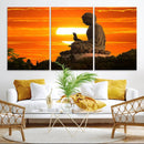 Buddha Statue at Sunset Canvas Print by MyGreatCanvas | Canvas Wall Art Prints | Photo Prints & Wall Decor
