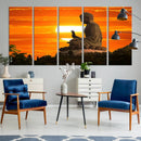 Buddha Statue at Sunset Canvas Print by MyGreatCanvas | Canvas Wall Art Prints | Photo Prints & Wall Decor