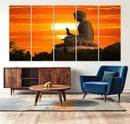 Buddha Statue at Sunset Canvas Print by MyGreatCanvas | Canvas Wall Art Prints | Photo Prints & Wall Decor