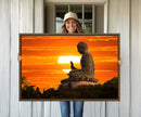 Buddha Statue at Sunset Canvas Print by MyGreatCanvas | Canvas Wall Art Prints | Photo Prints & Wall Decor