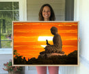 Buddha Statue at Sunset Canvas Print by MyGreatCanvas | Canvas Wall Art Prints | Photo Prints & Wall Decor