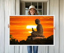 Buddha Statue at Sunset Canvas Print by MyGreatCanvas | Canvas Wall Art Prints | Photo Prints & Wall Decor