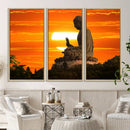 Buddha Statue at Sunset Canvas Print by MyGreatCanvas | Canvas Wall Art Prints | Photo Prints & Wall Decor