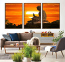 Buddha Statue at Sunset Canvas Print by MyGreatCanvas | Canvas Wall Art Prints | Photo Prints & Wall Decor