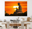 Buddha Statue at Sunset Canvas Print by MyGreatCanvas | Canvas Wall Art Prints | Photo Prints & Wall Decor