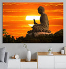 Buddha Statue at Sunset Canvas Print by MyGreatCanvas | Canvas Wall Art Prints | Photo Prints & Wall Decor
