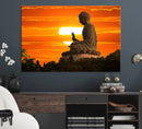 Buddha Statue at Sunset Canvas Print by MyGreatCanvas | Canvas Wall Art Prints | Photo Prints & Wall Decor