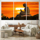 Buddha Statue at Sunset Canvas Print by MyGreatCanvas | Canvas Wall Art Prints | Photo Prints & Wall Decor