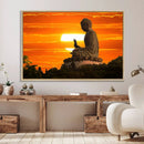 Buddha Statue at Sunset Canvas Print by MyGreatCanvas | Canvas Wall Art Prints | Photo Prints & Wall Decor