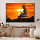Buddha Statue at Sunset Canvas Print by MyGreatCanvas | Canvas Wall Art Prints | Photo Prints & Wall Decor
