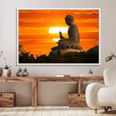 Buddha Statue at Sunset Canvas Print by MyGreatCanvas | Canvas Wall Art Prints | Photo Prints & Wall Decor
