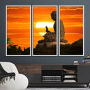 Buddha Statue at Sunset Canvas Print by MyGreatCanvas | Canvas Wall Art Prints | Photo Prints & Wall Decor