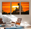 Buddha Statue at Sunset Canvas Print by MyGreatCanvas | Canvas Wall Art Prints | Photo Prints & Wall Decor