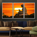 Buddha Statue at Sunset Canvas Print by MyGreatCanvas | Canvas Wall Art Prints | Photo Prints & Wall Decor