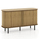 47 Inch Sideboard Buffet Cabinet with Adjustable Shelves for Kitchen Dining Room Living Room Entryway-Oak by LJGDeals
