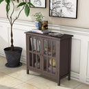 Glass Door Sideboard Console Storage Buffet Cabinet by LJGDeals