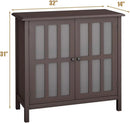 Glass Door Sideboard Console Storage Buffet Cabinet by LJGDeals