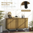 47 Inch Sideboard Buffet Cabinet with Adjustable Shelves for Kitchen Dining Room Living Room Entryway-Oak by LJGDeals