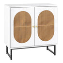 Buffet Cabinet Rattan Storage Cabinet with 2 Doors and Adjustable Shelf by LJGDeals