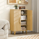 Buffet Cabinet with Double Doors and Raised Legs-Natural by LJGDeals