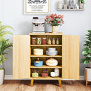 Buffet Cabinet with Double Doors and Raised Legs-Natural by LJGDeals