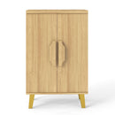Buffet Cabinet with Double Doors and Raised Legs-Natural