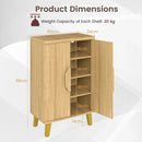 Buffet Cabinet with Double Doors and Raised Legs-Natural by LJGDeals