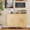 Buffet Cabinet with Double Doors and Raised Legs-Natural by LJGDeals
