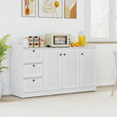 Buffet Cabinet with Storage Modern Sideboard Cabinet with 3 Doors-White by LJGDeals