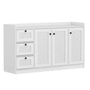 Buffet Cabinet with Storage Modern Sideboard Cabinet with 3 Doors-White by LJGDeals