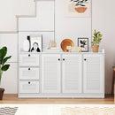 Buffet Cabinet with Storage Modern Sideboard Cabinet with 3 Doors-White by LJGDeals