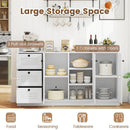 Buffet Cabinet with Storage Modern Sideboard Cabinet with 3 Doors-White by LJGDeals