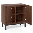 Buffet Cabinet with Storage 32" Wooden Sideboard Coffee Bar Station-Walnut by LJGDeals