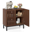 Buffet Cabinet with Storage 32" Wooden Sideboard Coffee Bar Station-Walnut by LJGDeals