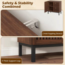 Buffet Cabinet with Storage 32" Wooden Sideboard Coffee Bar Station-Walnut by LJGDeals
