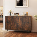 Buffet Sideboard Mid Century Modern Storage Cabinet with Adjustable Shelves by LJGDeals