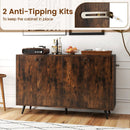 Buffet Sideboard Mid Century Modern Storage Cabinet with Adjustable Shelves by LJGDeals