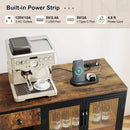 Buffet Sideboard with Doors Power Outlets and LED Light by DirectDeals