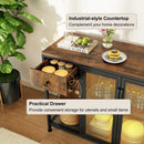 Buffet Sideboard with Doors Power Outlets and LED Light by DirectDeals